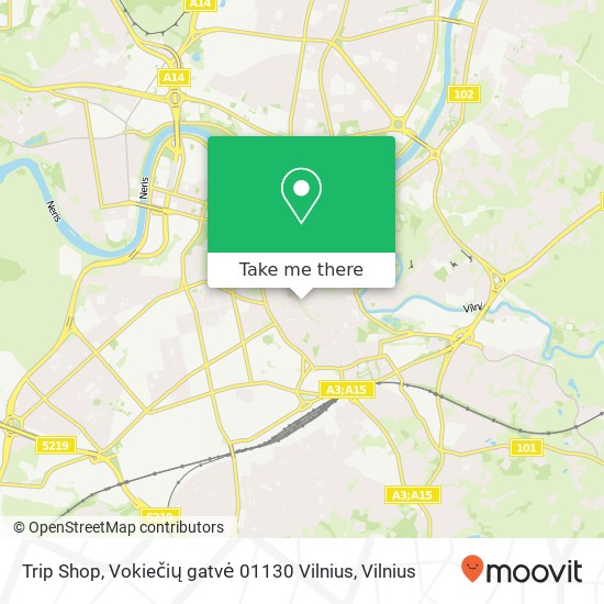 Trip Shop, Vokiečių gatvė 01130 Vilnius žemėlapis