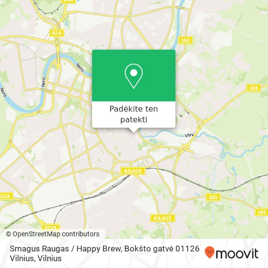 Smagus Raugas / Happy Brew, Bokšto gatvė 01126 Vilnius žemėlapis