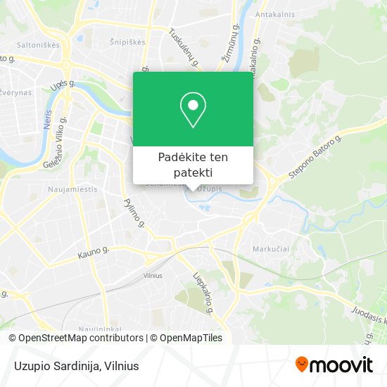 Uzupio Sardinija žemėlapis