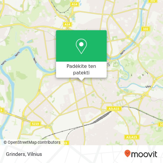 Grinders, J. Basanavičiaus gatvė 17 03108 Vilnius žemėlapis