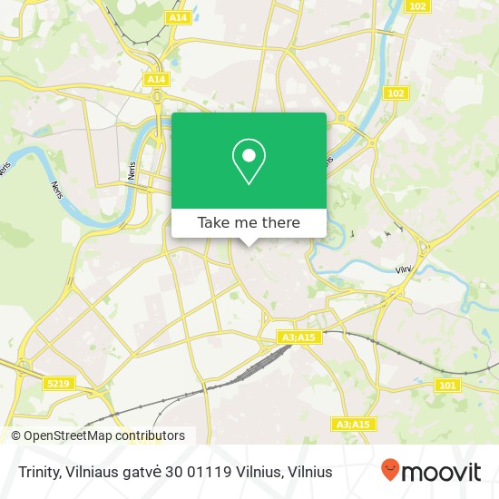 Trinity, Vilniaus gatvė 30 01119 Vilnius žemėlapis