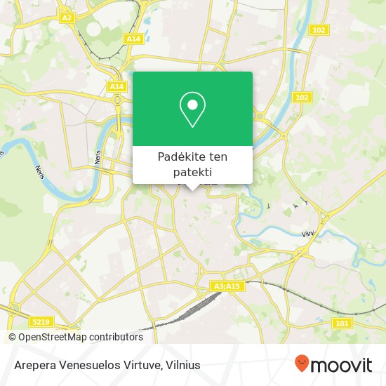 Arepera Venesuelos Virtuve, Totorių gatvė 01121 Vilnius žemėlapis