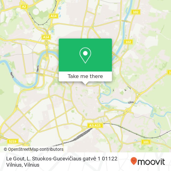 Le Gout, L. Stuokos-Gucevičiaus gatvė 1 01122 Vilnius žemėlapis