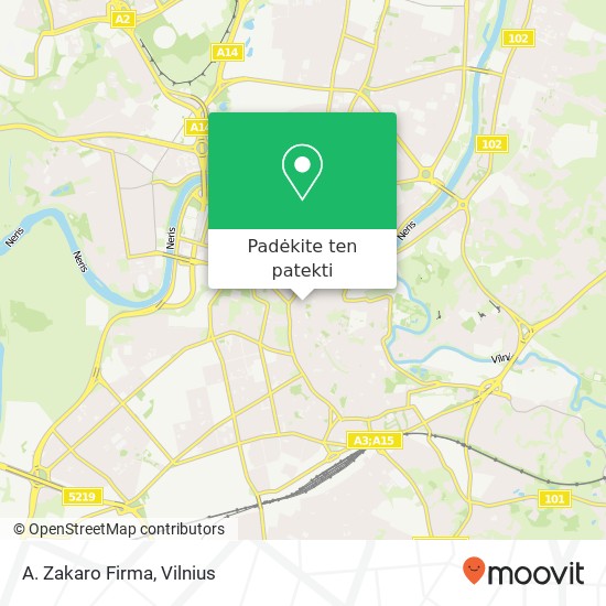 A. Zakaro Firma, Vilniaus gatvė 01402 Vilnius žemėlapis