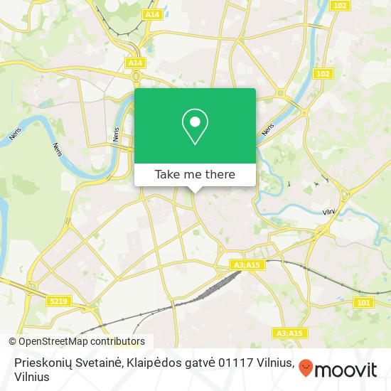 Prieskonių Svetainė, Klaipėdos gatvė 01117 Vilnius žemėlapis