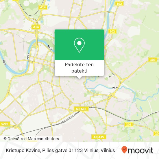 Kristupo Kavine, Pilies gatvė 01123 Vilnius žemėlapis