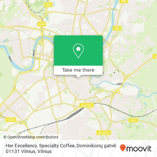 Her Excellency. Specialty Coffee, Dominikonų gatvė 01131 Vilnius žemėlapis