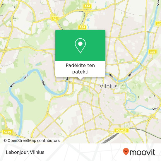 Lebonjour, Gedimino prospektas 46 01110 Vilnius žemėlapis