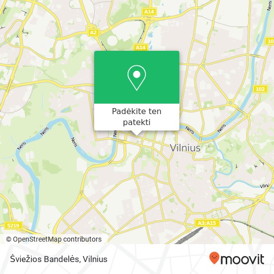 Šviežios Bandelės, Gedimino prospektas 01110 Vilnius žemėlapis