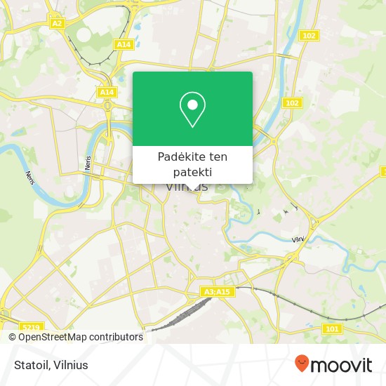 Statoil, Gedimino prospektas 2a 01103 Vilnius žemėlapis