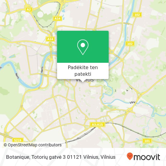 Botanique, Totorių gatvė 3 01121 Vilnius žemėlapis
