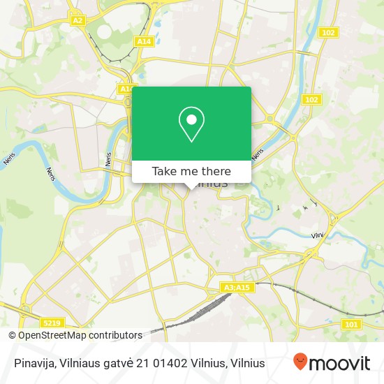 Pinavija, Vilniaus gatvė 21 01402 Vilnius žemėlapis