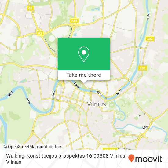 Walking, Konstitucijos prospektas 16 09308 Vilnius žemėlapis