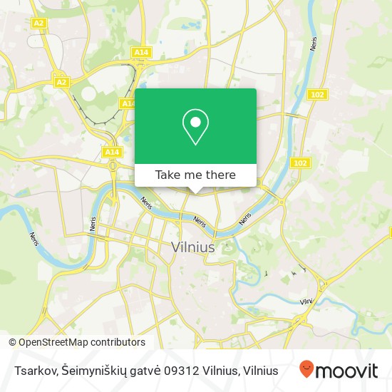 Tsarkov, Šeimyniškių gatvė 09312 Vilnius žemėlapis