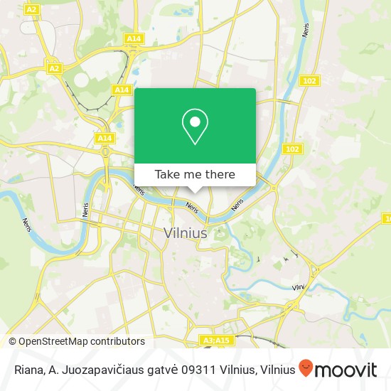 Riana, A. Juozapavičiaus gatvė 09311 Vilnius žemėlapis