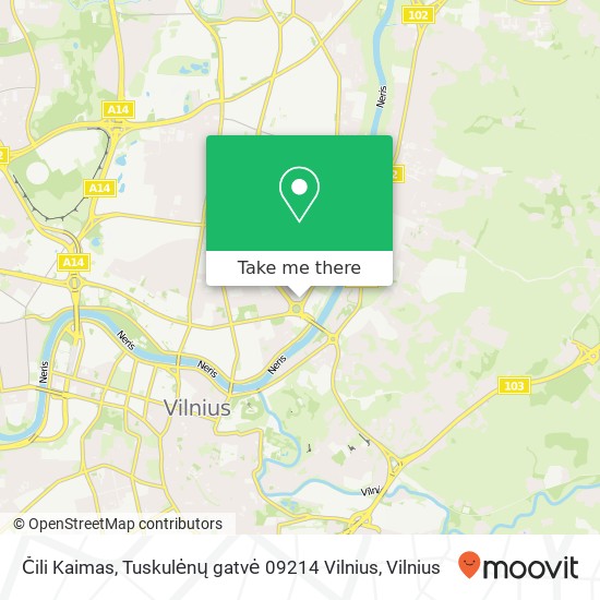 Čili Kaimas, Tuskulėnų gatvė 09214 Vilnius žemėlapis