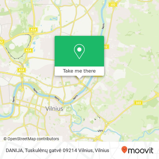 DANIJA, Tuskulėnų gatvė 09214 Vilnius žemėlapis