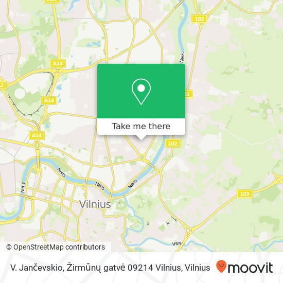 V. Jančevskio, Žirmūnų gatvė 09214 Vilnius žemėlapis
