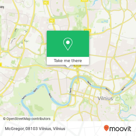 McGregor, 08103 Vilnius žemėlapis