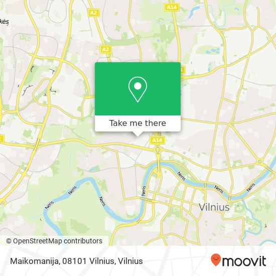 Maikomanija, 08101 Vilnius žemėlapis