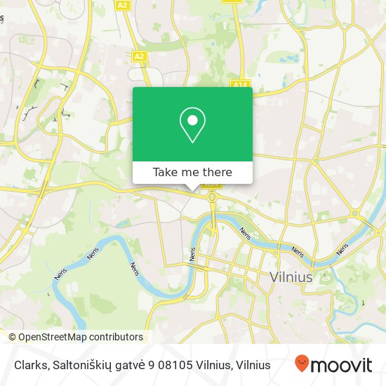 Clarks, Saltoniškių gatvė 9 08105 Vilnius žemėlapis