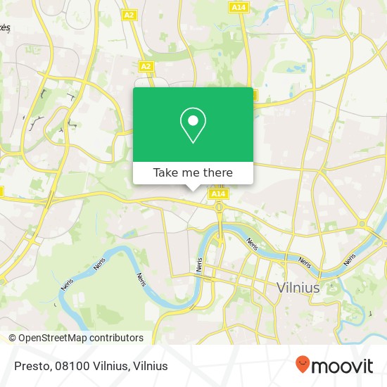 Presto, 08100 Vilnius žemėlapis