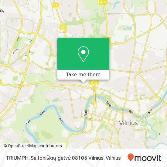 TRIUMPH, Saltoniškių gatvė 08105 Vilnius žemėlapis