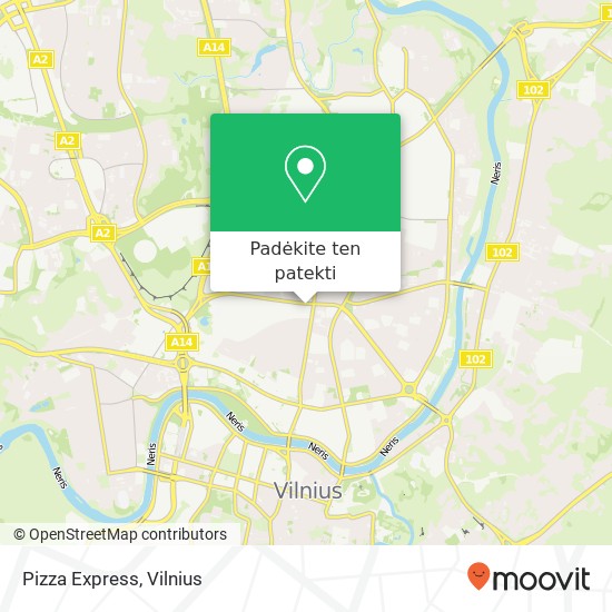 Pizza Express, Kalvarijų gatvė 88 09303 Vilnius žemėlapis