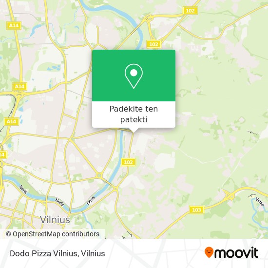 Dodo Pizza Vilnius žemėlapis