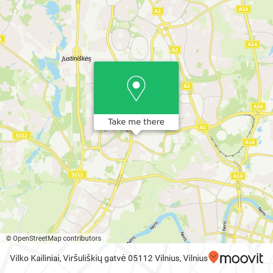 Vilko Kailiniai, Viršuliškių gatvė 05112 Vilnius žemėlapis