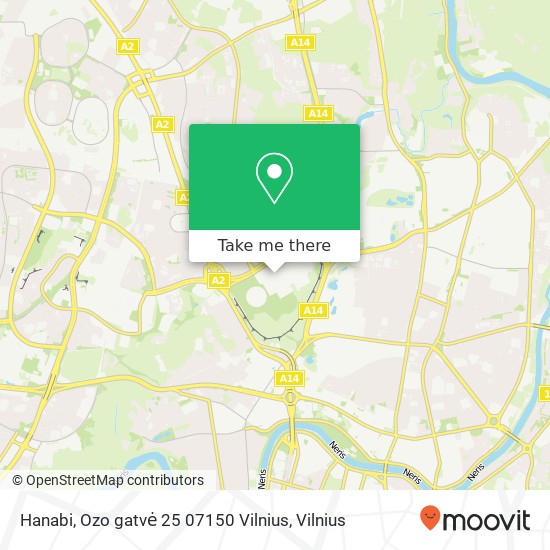 Hanabi, Ozo gatvė 25 07150 Vilnius žemėlapis