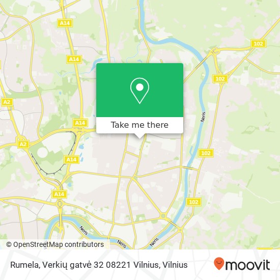 Rumela, Verkių gatvė 32 08221 Vilnius žemėlapis