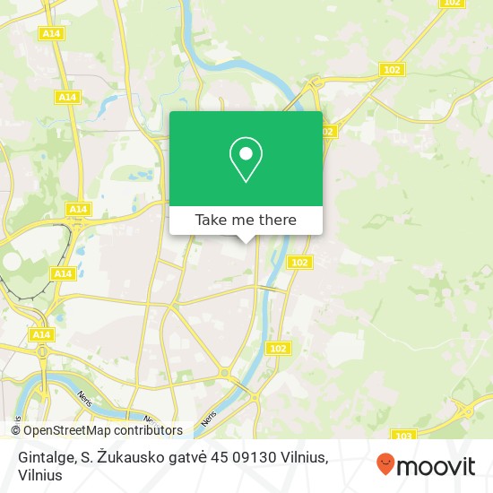Gintalge, S. Žukausko gatvė 45 09130 Vilnius žemėlapis