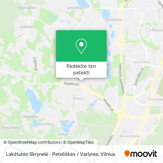Lakštutės Skrynelė - Peteliškės / Varlytės žemėlapis