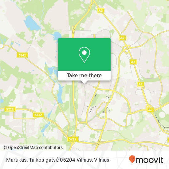 Martikas, Taikos gatvė 05204 Vilnius žemėlapis