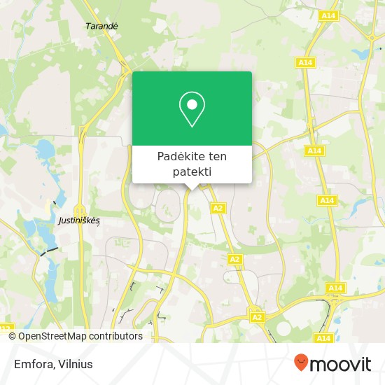 Emfora, Laisvės prospektas 06118 Vilnius žemėlapis