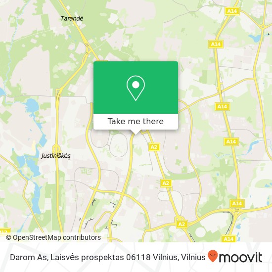 Darom As, Laisvės prospektas 06118 Vilnius žemėlapis