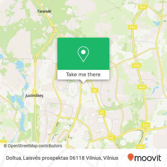 Doltua, Laisvės prospektas 06118 Vilnius žemėlapis
