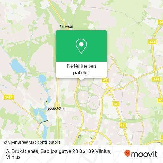 A. Brukštienės, Gabijos gatvė 23 06109 Vilnius žemėlapis