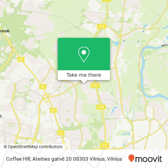 Coffee Hill, Ateities gatvė 20 08303 Vilnius žemėlapis