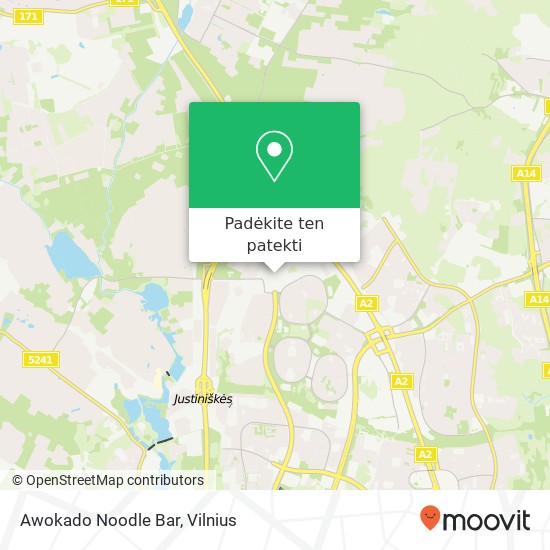 Awokado Noodle Bar, Pavilnionių gatvė 33 12137 Vilnius žemėlapis