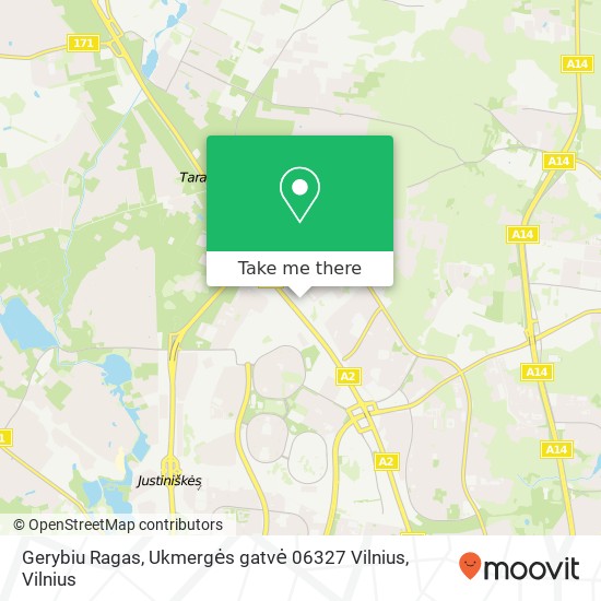 Gerybiu Ragas, Ukmergės gatvė 06327 Vilnius žemėlapis