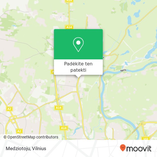 Medziotoju, Jeruzalės gatvė 08414 Vilnius žemėlapis