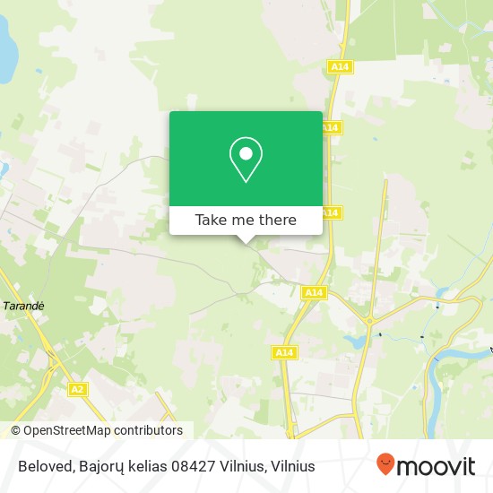 Beloved, Bajorų kelias 08427 Vilnius žemėlapis