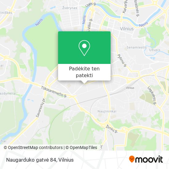 Naugarduko gatvė 84 žemėlapis