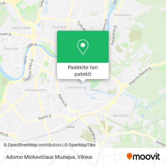 Adomo Mickevičiaus Muziejus žemėlapis