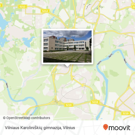Vilniaus Karoliniškių gimnazija žemėlapis