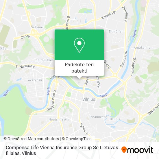 Compensa Life Vienna Insurance Group Se Lietuvos filialas žemėlapis