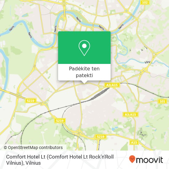 Comfort Hotel Lt (Comfort Hotel Lt Rock'n'Roll Vilnius) žemėlapis