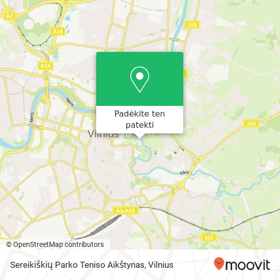 Sereikiškių Parko Teniso Aikštynas žemėlapis
